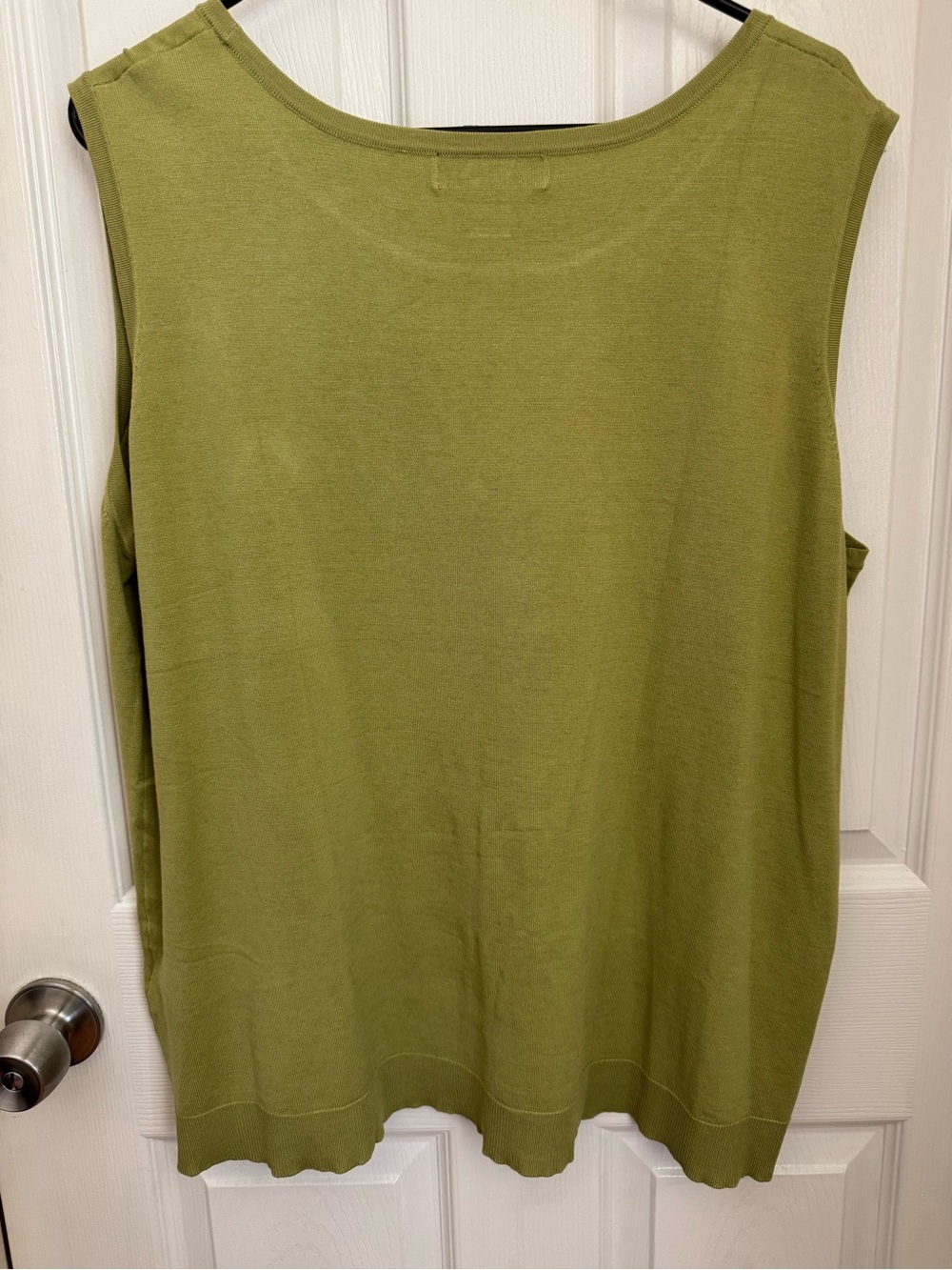 August Silk Olive Green Silk Blend Knit Top NWOT Size 3X - Picture 4 of 11